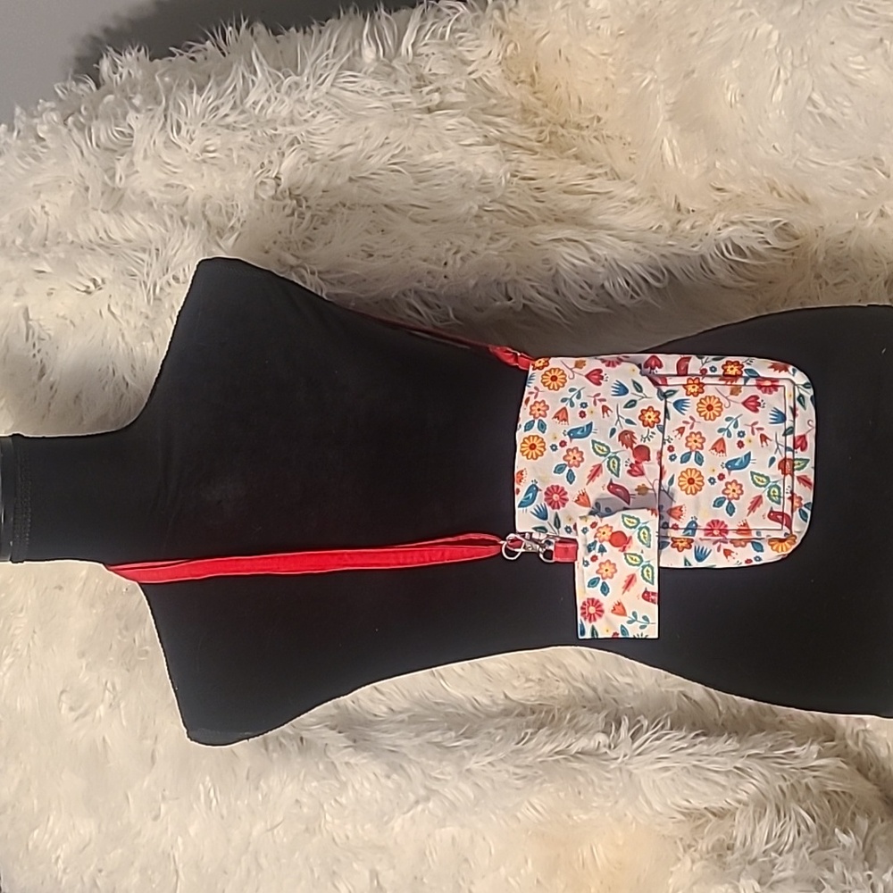 HANDCRAFTED 100% COTTON CROSSBODY CELL PHONE CARRIER W/ LIP BALM HOLDER